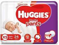HUGGIES Wonder pants XS Size (24 Pcs Pack), Subscribe and size