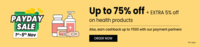 1mg DD exclusive Code- Up to 75% off + Extra 5% off on health products + Extra 15% off + 15% cashback on allopathy medicines