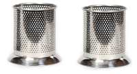 Stylo - Pen Pencil and Cutlery Stand for Office and Home Tables.(Set of Two Pencil - Steel Finish)

