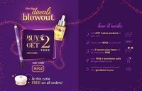 Plum Goodness Big Diwali Blowout  Buy 2 Get 2 Free Sitewide & Free lumiance Cutie Free + 5% Off On Prepaid payment
