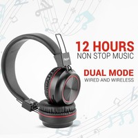 Macjack Wave 300 On Ear Bluetooth Headphones With Thumping Bass Inbuilt Mic & 12 Hrs Of Music Time

