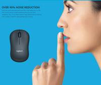 Logitech M221 Wireless Mouse, Silent Buttons, 2.4 GHz with USB Mini Receiver, 1000 DPI Optical Tracking, 18-Month Battery Life, Ambidextrous PC/Mac/Laptop - Charcoal Grey