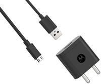 Motorola SJSC44 10 W 2 A Mobile Charger with Detachable Cable  (Black, Cable Included)