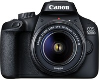 Canon EOS 3000D DSLR Camera Single Kit with 18-55 lens (16 GB Memory Card & Carry Case) (Black)