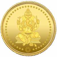 Muthoot Gold Bullion Corporation 24k (999) Lord Ganesh 2 gm Yellow Gold Coin @ 11579 + Bank Offer