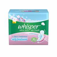 Whisper Ultra Soft Sanitary Pads for Women, XL 50 Napkins @ 282 + 10% Subscribe & Save coupon