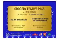 Grocery Festive Pass - 3 Months  (E-Mail Delivery Only) @ ₹1/-