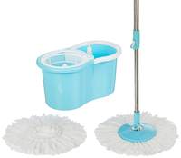 Amazon Brand - Presto! Spin Mop, Oval Bucket with Plastic Basket@ ₹549