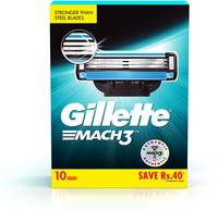 Gillette Mach 3 Cartridge  (Pack of 10) -  50% off