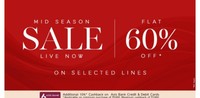 Marks and Spencer Mid Season Sale Flat 60% Off On Selected Lines  + 10% EXTRA cashback with Axis Banks