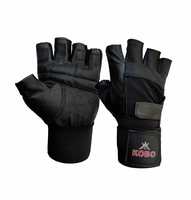 KOBO Leather Weight Lifting Gloves