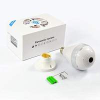 Conbre Eyeball V380 Pro Fisheye 360° Wireless CCTV Camera and Smart LED Bulb with Bulb Holder - 