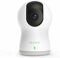 Blurams Dome Pro, 1080p Security Camera with Siren | PTZ Surveillance System with Facial Recognition, Human/Sound Detection, Person Alerts, Night Vision | Cloud/Local Available | Works with Alexa