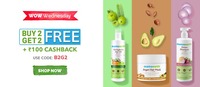 MamaEarth Wow Wednesday :Buy 2 Get 2 Free + Rs 100 Cashback 