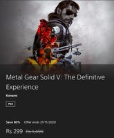 Metal Gear Solid V: The Definitive Experience [PS4 Game][PS Store]