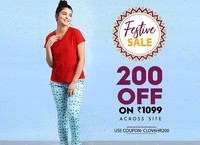 Clovia Festive Sale~ Flat 200 off on 1099 across Sitewide