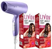 Livon Heat Protect Serum, For Protection Upto 250°c, 2x Less Hair Breakage & Syska Hair Dryer, 100 ml (Pack of 2)
@799

