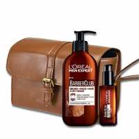 L'Oreal Paris Men Expert Barber Club, Beard + Face + Hair, 3-In-1 Wash, 200ml with Long Beard & Skin Oil, 30ml