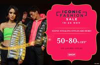 Last Day - AJIO Iconic Fashion Sale-50-80% Off on Clothings & Accessories