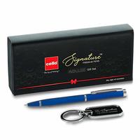 Cello Signature Indulge Special Giftset - Premium Metal Ball Pen with Keychain 