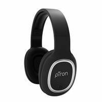 pTron Studio Over-Ear Bluetooth 5.0 Wireless Headphones, Hi-Fi Sound with Deep Bass, 12Hrs Playback, Ergonomic & Lightweight Wireless Headset, Soft Cushions Earpads, Aux Port & Mic - (Black)
