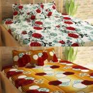 (EXPIRED) (only 1 left) (pack of 2) Story@Home 120 TC Cotton Double Floral Bedsheet