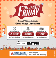 EaseMyTrip | ICICI(NB) - 10% up to 1k on Flight, 20% up to 1k on Hotel and 10% up to Rs.100 on Bus