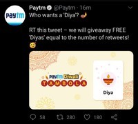 Paytm tambola  "diya" giveaway free