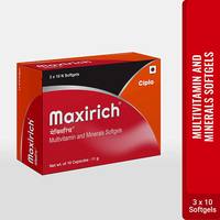 CIPLA Maxirich Multivitamin and Minerals Softgel with Essential Nutrients, Antioxidants