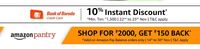 Amazon Pantry 10 % instant discount with BOB Cards(22-25 Nov)