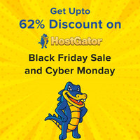 Huge Discounts during HostGator Black Friday Sale and Cyber Monday Sale on Hosting and Domain Services