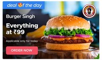Zomato - Burger singh @99