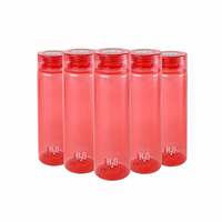 Cello H2O Round Plastic Water Bottle, 750ml, Set of 5