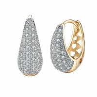 Yellow Chimes Crystals from Swarovski Classic Designer Gold Plated Stylish Hoop Earrings for Women and Girls @ ₹199
