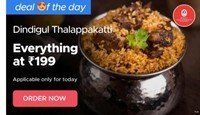 dindigul thalappakatti Restaurant - Everything at Rs 199 (Zomato deal of the day)