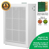 Coway Professional Air-Purifier, Special Green Anti-Virus True HEPA Filter (AirMega 150 (AP-1019C))