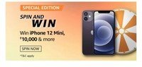 Amazon Spin and Win iPhone 12 Mini, Rs 10000 and more