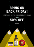 TheBodyshop Black Friday Sale- Flat 50% Off on Beauty Deals + Extra 5% Off using HDFC Cards