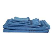 Eurospa Set of 6 Cotton Bath + Hand + Face Towel Set Blue  @ 414
