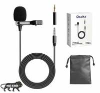 Osaka Professional Grade Lavalier Lapel Microphone Omnidirectional Mic with With 1.5 Meter Cord Length 
