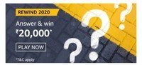 Amazon Rewind 2020 Quiz- Answer and Win Rs. 20000