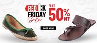 Metroshoes Red Friday Sale- Flat 50% Off on Footwear & Accessories + Extra 5% Off on Prepaid Orders