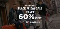 Jack & Jones Black Friday Sale - Flat 60% Off On Clothing and Accessories(27 - 30 NOV) 