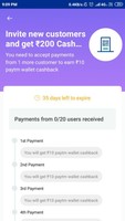 Paytm Merchant get 200 cashback, 10 for each new payment (Maybe User Specific)