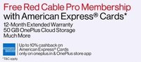 Oneplus - Amex - Free Red Cable Pro membership on purchase of Rs.4500 and 10% Off