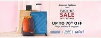Pack up sale 28th - 30th Nov upto 70% off On Bagpacks and Luggages