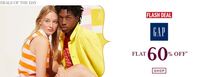 Ajio Flash Deal - GAP Clothing & Accessories Flat 60% Off