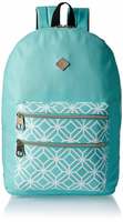 Hoom by HMI 21 ltrs 16 Inch Classic Faux Leather Backpack with Secure Zippers, Blue @ 299