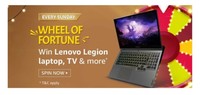 Amazon Wheel Of Fortune - Play and win Lenovo Legion laptop, TV &More