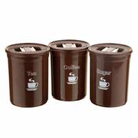 Asian Plastowares - 10000412 Plastic Accurate Seal Container, 850ml, Set of 3, Brown

